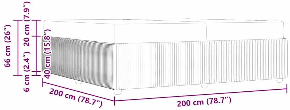 Lovos rėmas Rožinė 200 x 200 cm audinys