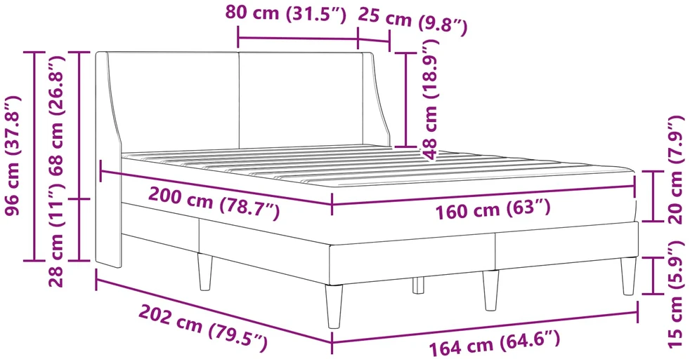 Čiužinys Lovos rėmas su čiužiniu su galvūgalio Poliesteris