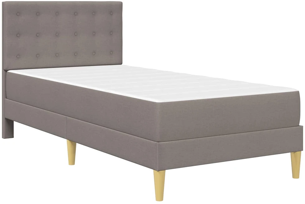 Lova Lovos rėmas su čiužiniu su galvūgalio Taupe 90 x 200 cm Audinys