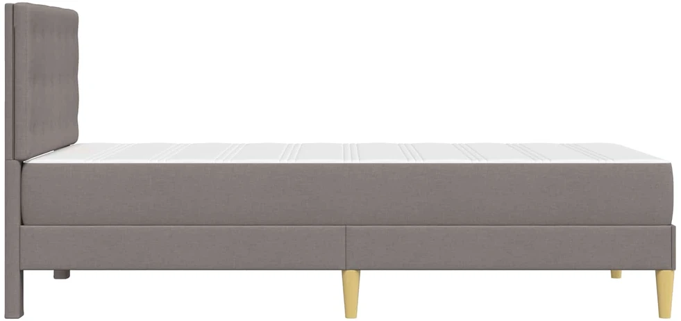 Lova Lovos rėmas su čiužiniu su galvūgalio Taupe 80 x 200 cm Audinys
