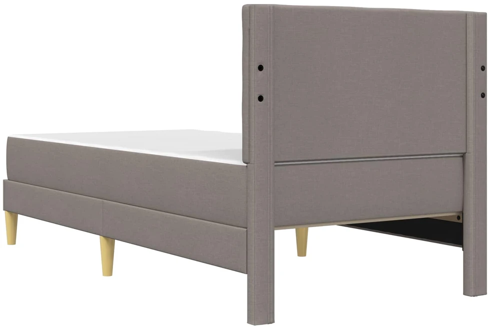 Lova Lovos rėmas su čiužiniu su galvūgalio Taupe 90 x 190 cm Audinys