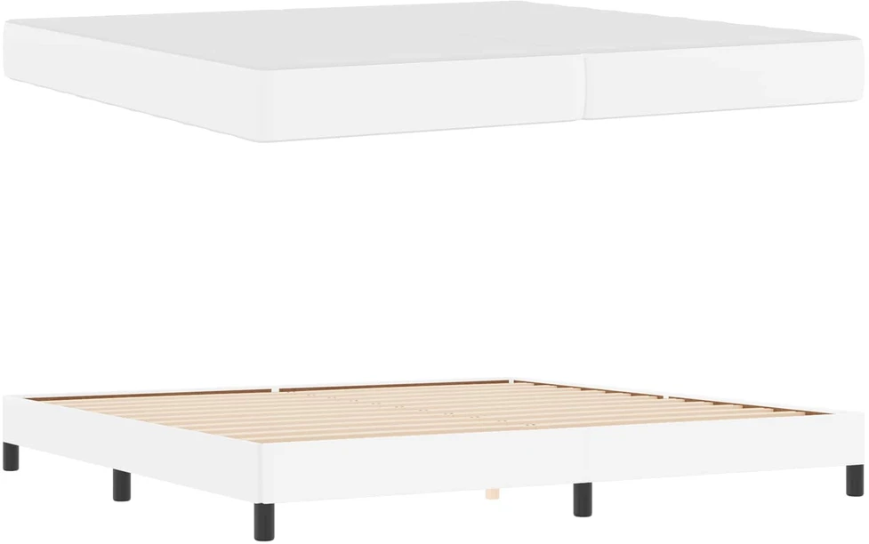 Lovos rėmas su čiužiniu Švari balta 200 x 200 cm audinys