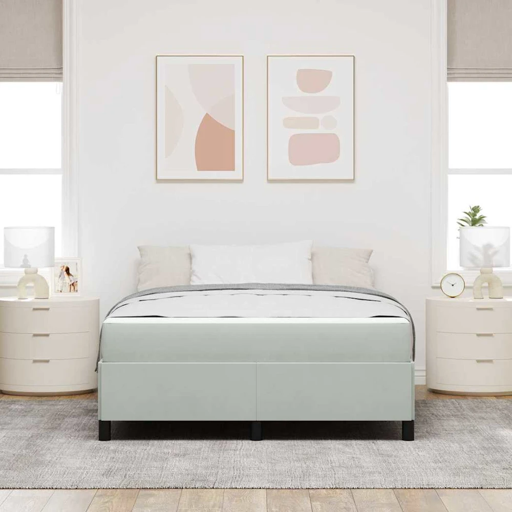 Lovos rėmas Šviesiai pilka 140 x 200 cm audinys