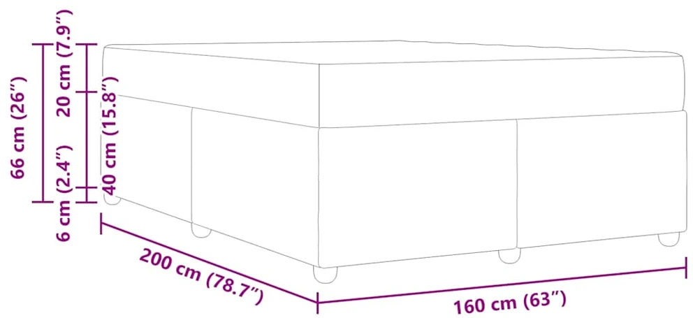 Lovos rėmas su čiužiniu Šviesiai pilka 160 x 200 cm audinys