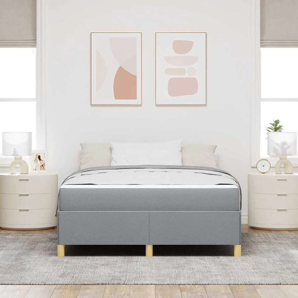 Lovos rėmas Šviesiai pilka 160 x 200 cm audinys