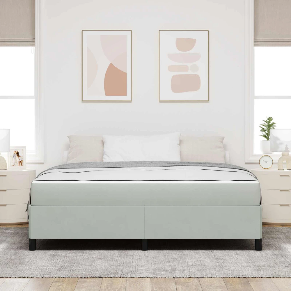 Lovos rėmas Šviesiai pilka 180 x 200 cm audinys