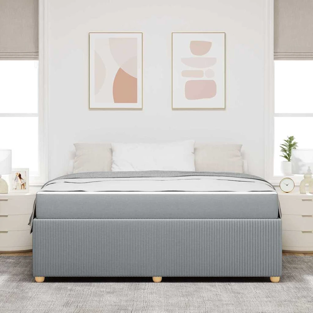 Lovos rėmas Šviesiai pilka 180 x 200 cm audinys