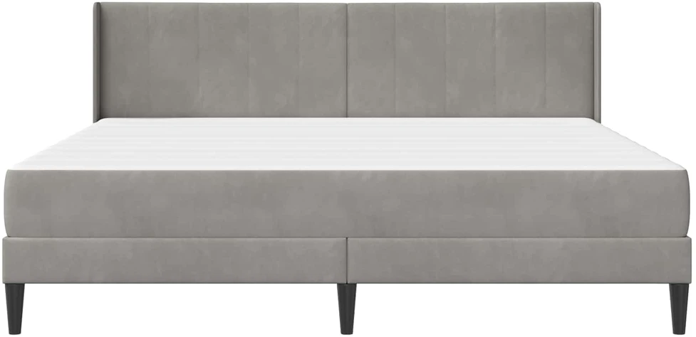 Čiužinys Lovos rėmas su čiužiniu Šviesiai pilka 180 x 200 cm Aksomas