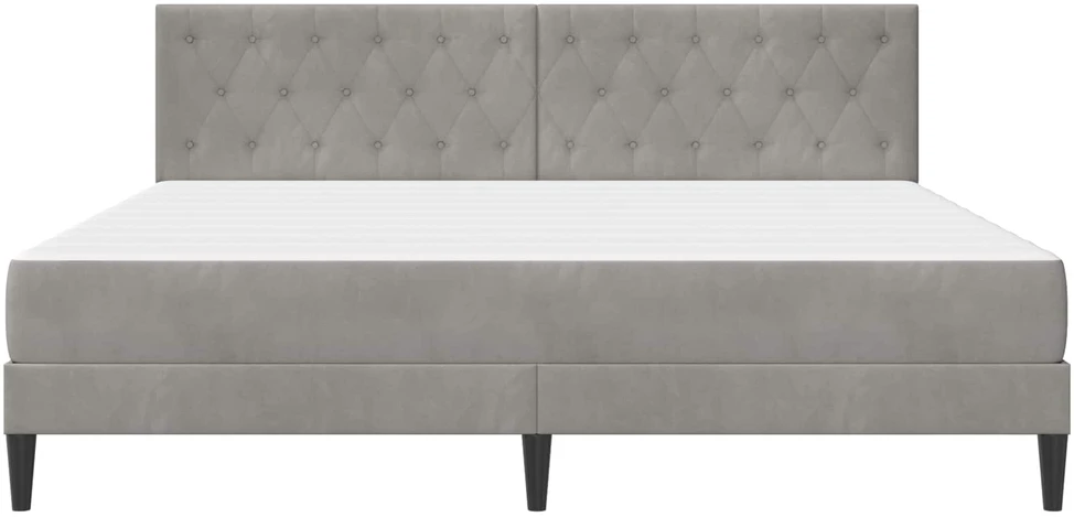 Čiužinys Lovos rėmas su čiužiniu Šviesiai pilka 180 x 200 cm Aksomas