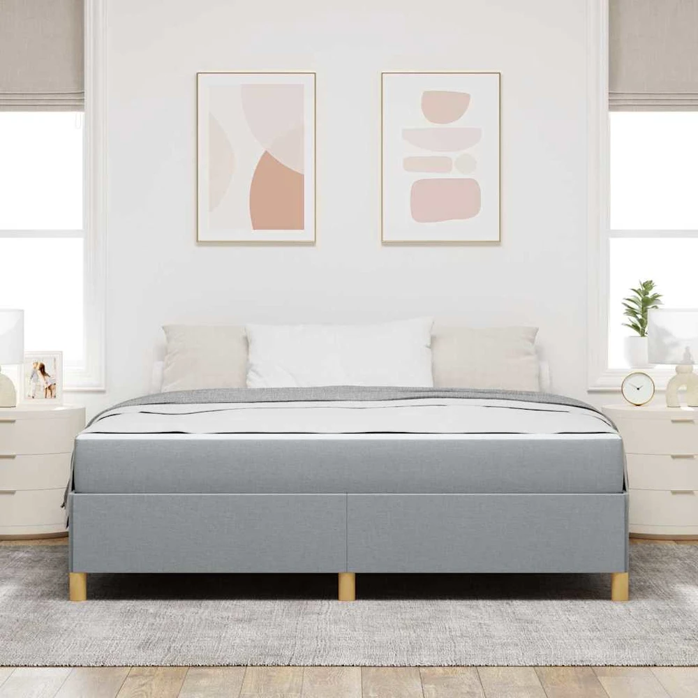 Lovos rėmas Šviesiai pilka 180 x 200 cm audinys