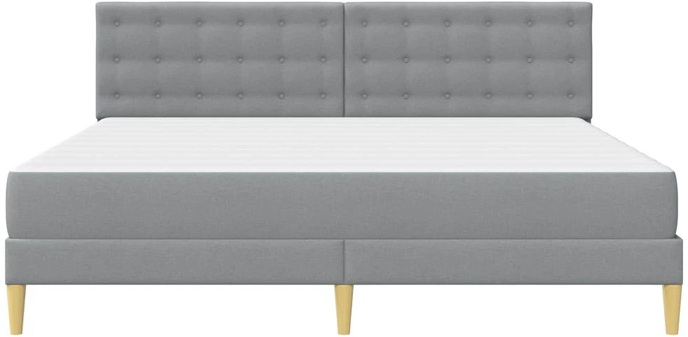 Lovos rėmas su čiužiniu Šviesiai pilka 200 x 200 cm Audinys
