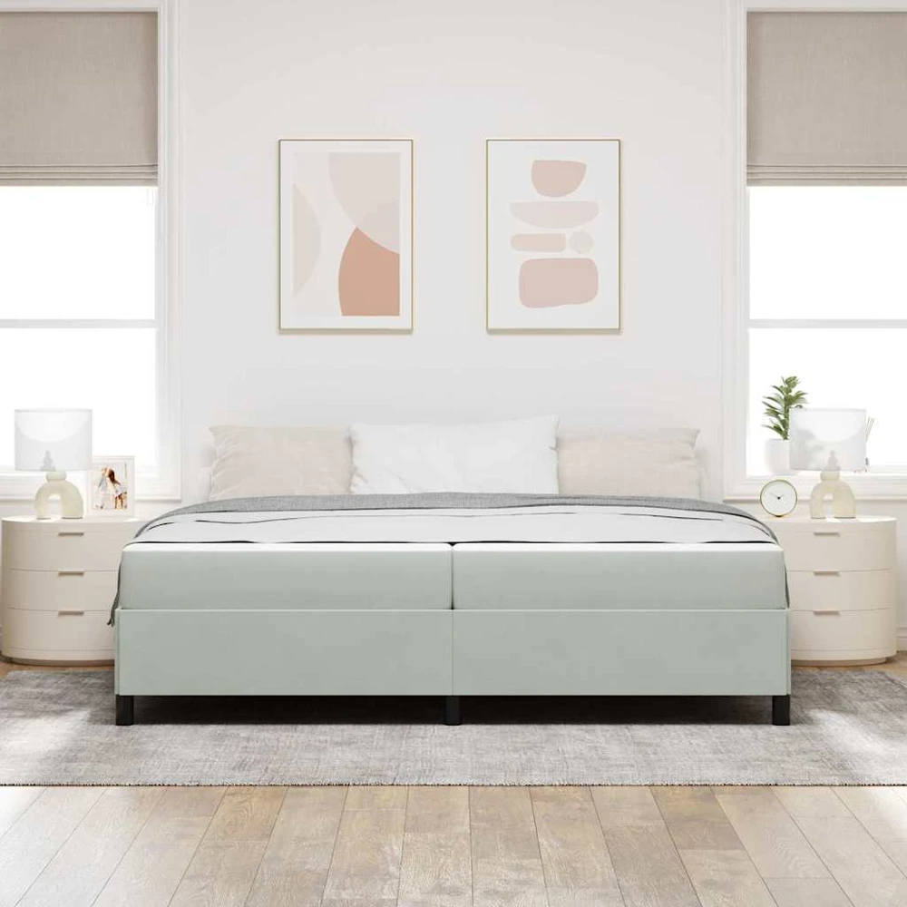 Lovos rėmas Šviesiai pilka 200 x 200 cm audinys