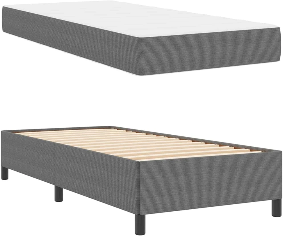 Lova Lovos rėmas su čiužiniu Šviesiai pilka 80 x 200 cm audinys