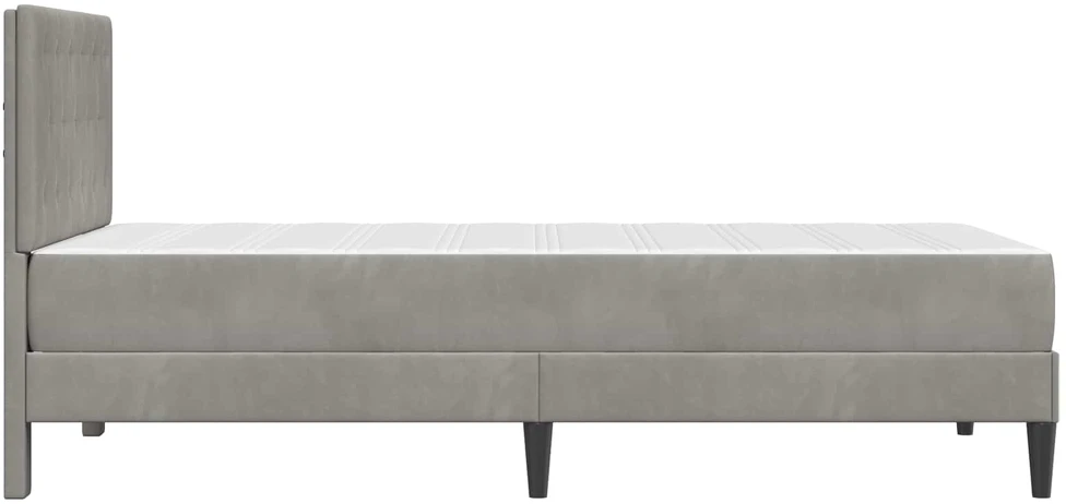 Čiužinys Lovos rėmas su čiužiniu Šviesiai pilka 80 x 200 cm Aksomas