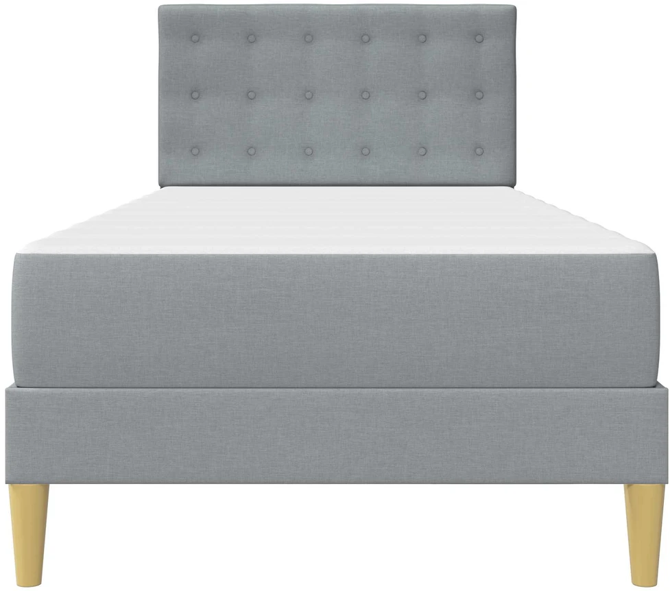 Lova Lovos rėmas su čiužiniu Šviesiai pilka 80 x 200 cm Audinys