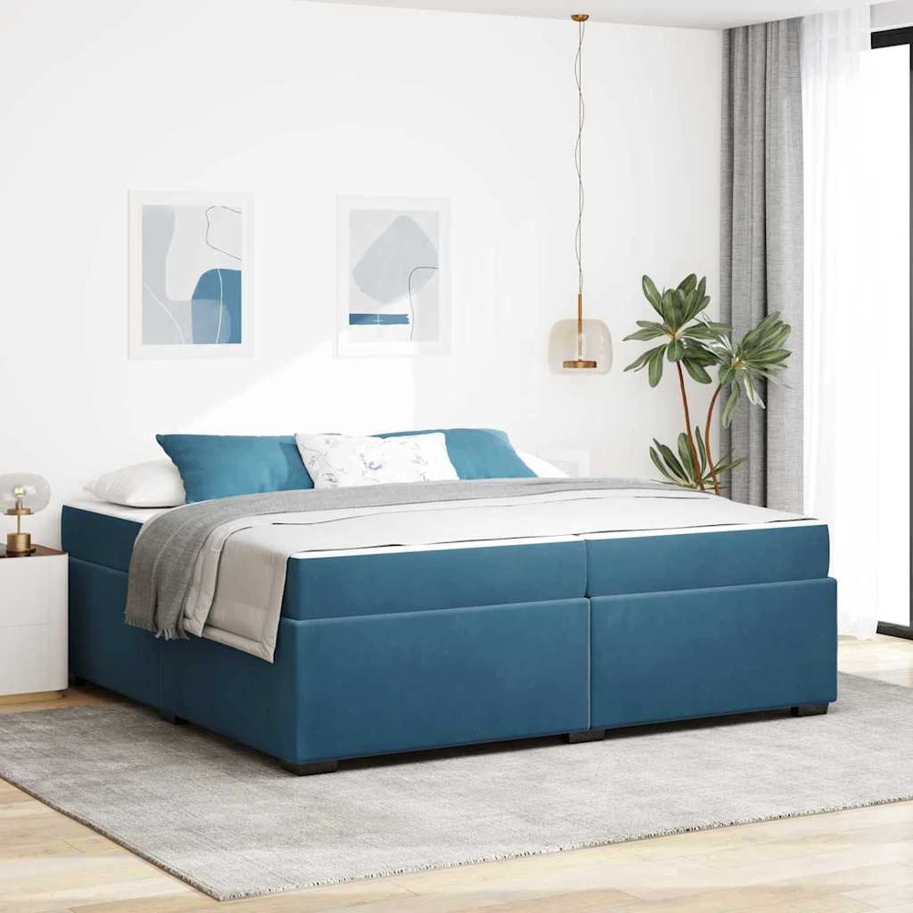Lovos rėmas su čiužiniu Tamsiai mėlyna 200 x 200 cm audinys