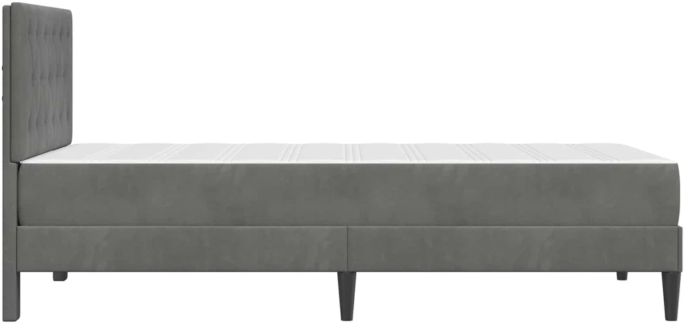 Čiužinys Lovos rėmas su čiužiniu Tamsiai pilka 100 x 200 cm Aksomas