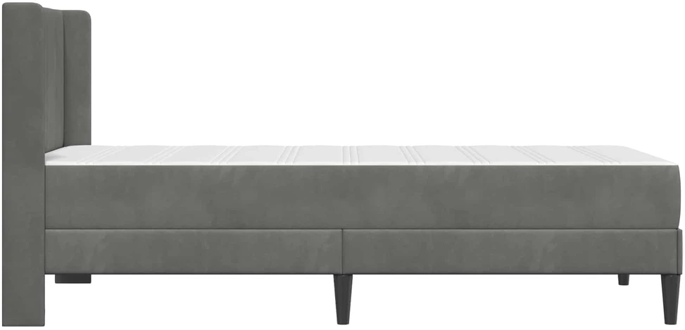 Čiužinys Lovos rėmas su čiužiniu Tamsiai pilka 100 x 200 cm Aksomas