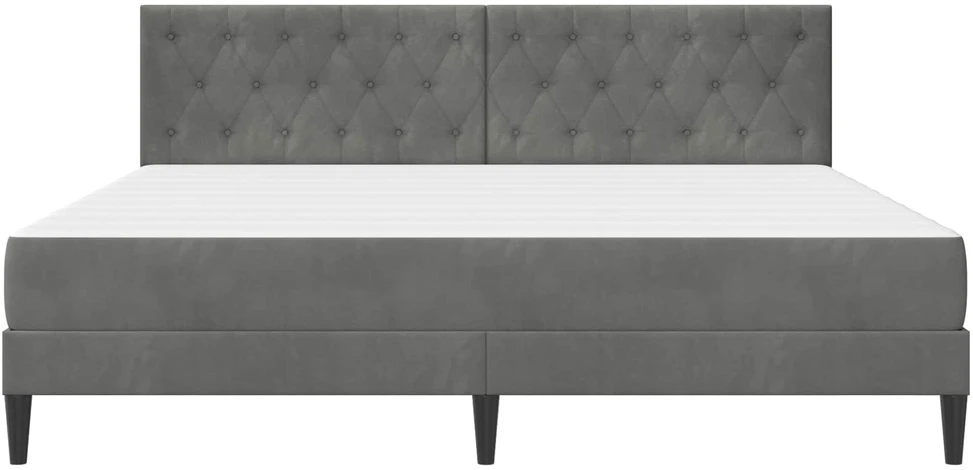 Čiužinys Lovos rėmas su čiužiniu Tamsiai pilka 180 x 200 cm Aksomas