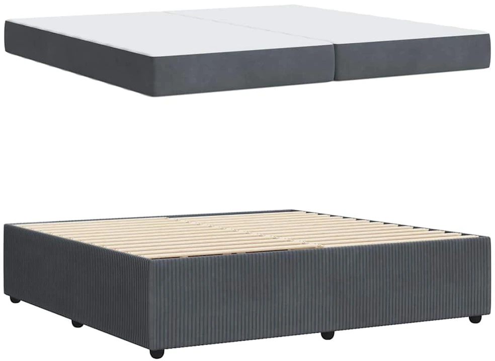 Lovos rėmas Tamsiai pilka 200 x 200 cm audinys