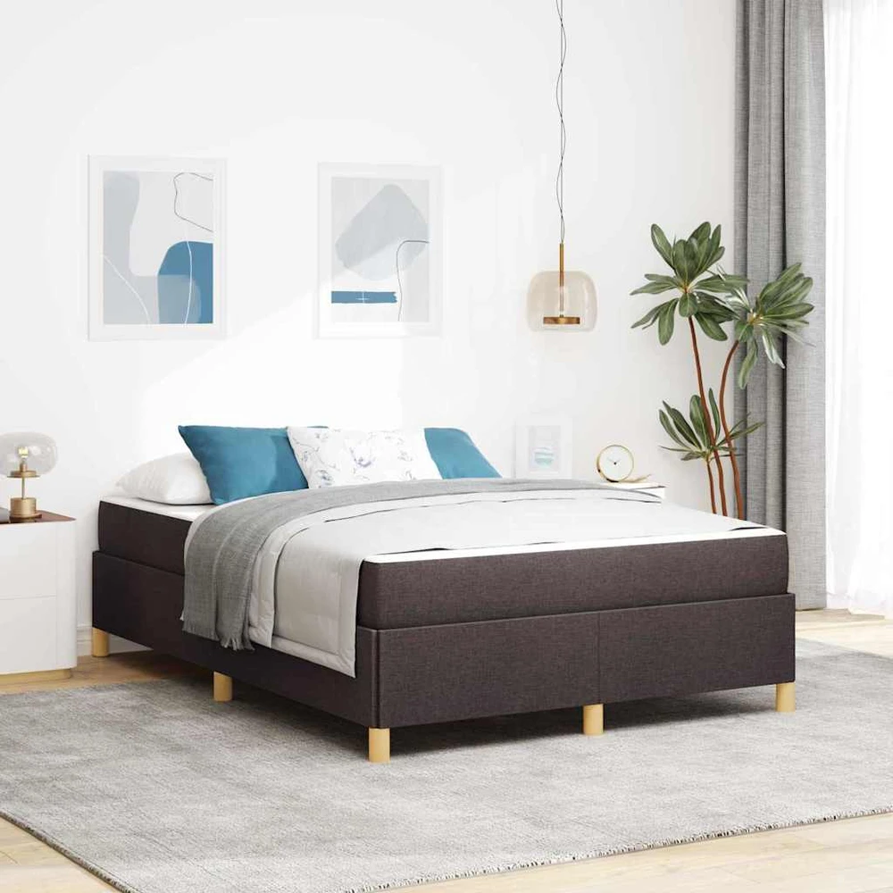 Lovos rėmas Tamsiai rudas 160 x 200 cm audinys