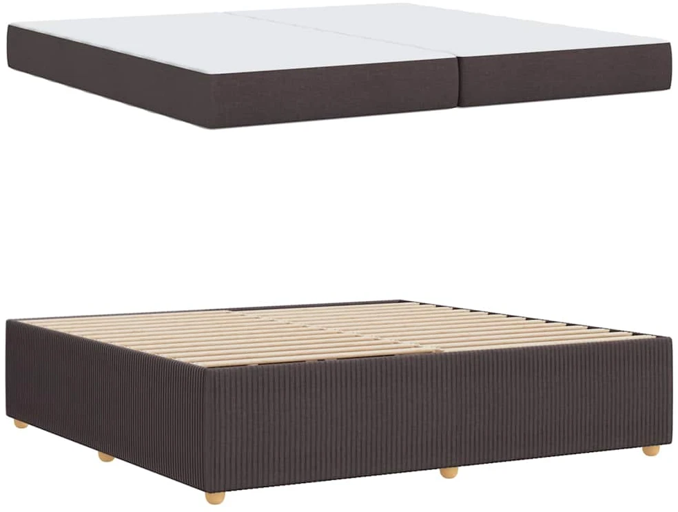Lovos rėmas Tamsiai rudas 200 x 200 cm audinys
