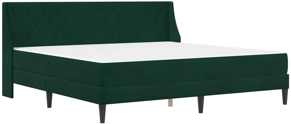Čiužinys Lovos rėmas su čiužiniu Tamsiai žalia 200 x 200 cm Aksomas