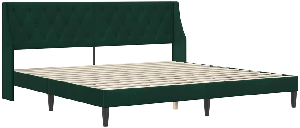 Čiužinys Lovos rėmas su čiužiniu Tamsiai žalia 200 x 200 cm Aksomas