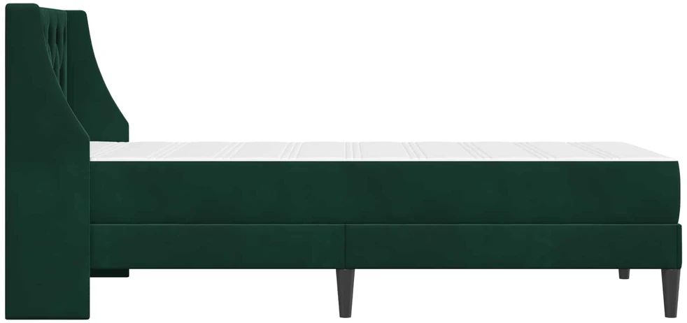 Čiužinys Lovos rėmas su čiužiniu Tamsiai žalia 90 x 190 cm Aksomas