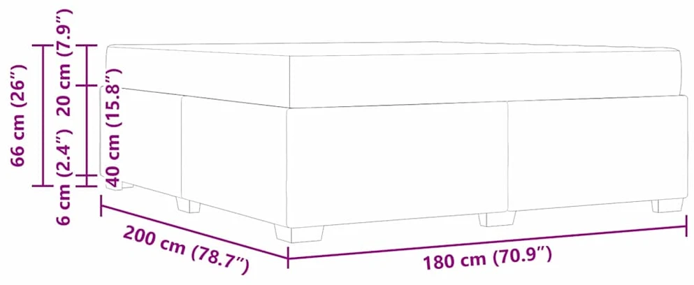 Lovos rėmas Tortora 180 x 200 cm audinys