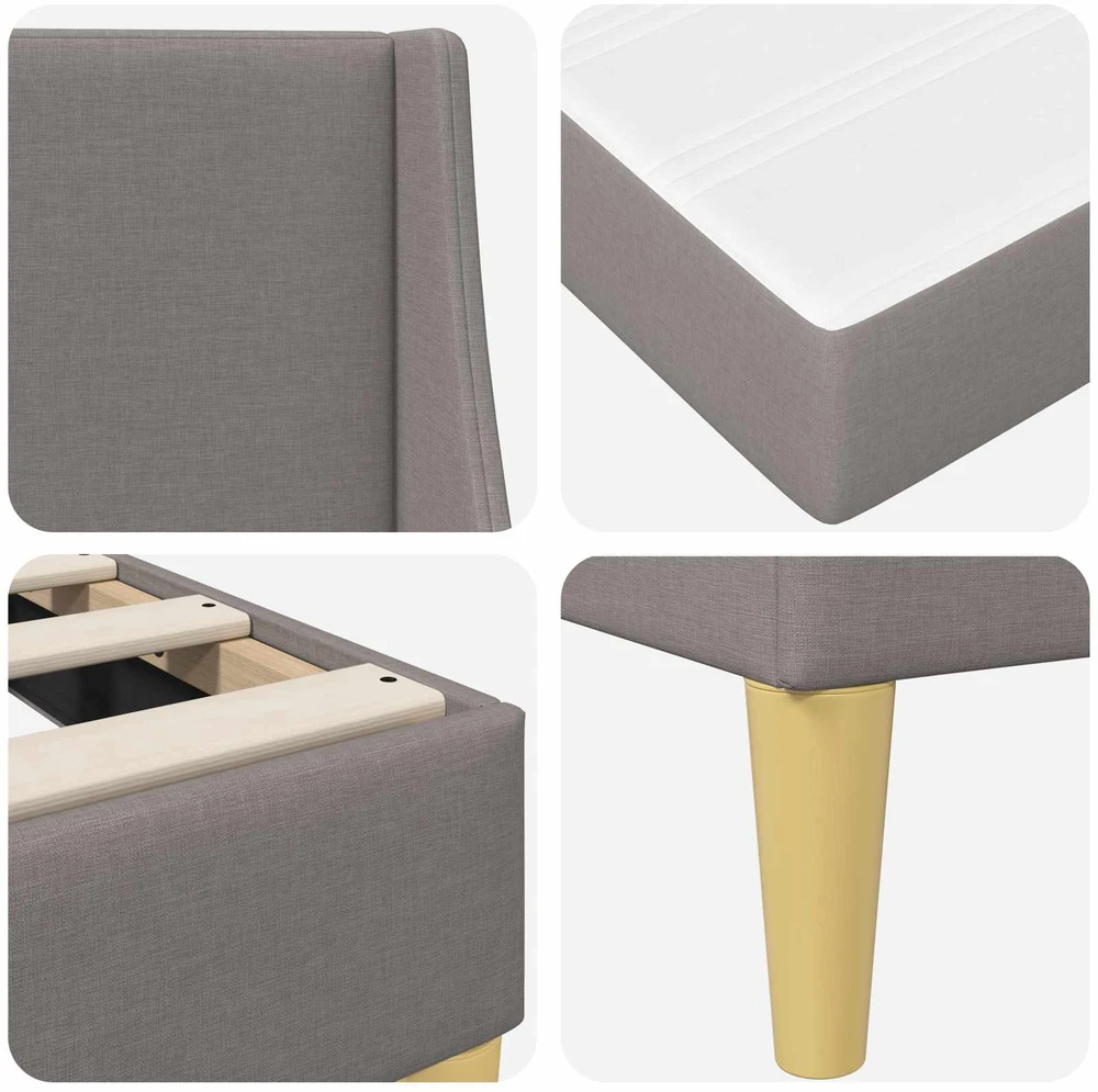 Čiužinys Lovos rėmas su čiužiniu 80x 200 cm Nuimamas dangtis Taupe