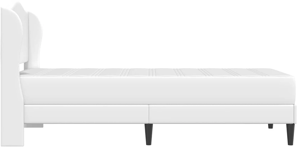 Lova Lovos rėmas su galvūgalio Balta 100 x 200 cm Dirbtinė oda