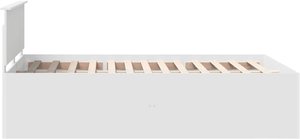 Lovos rėmas su galvūgalio Balta 160 x 200 cm Apdirbta mediena
