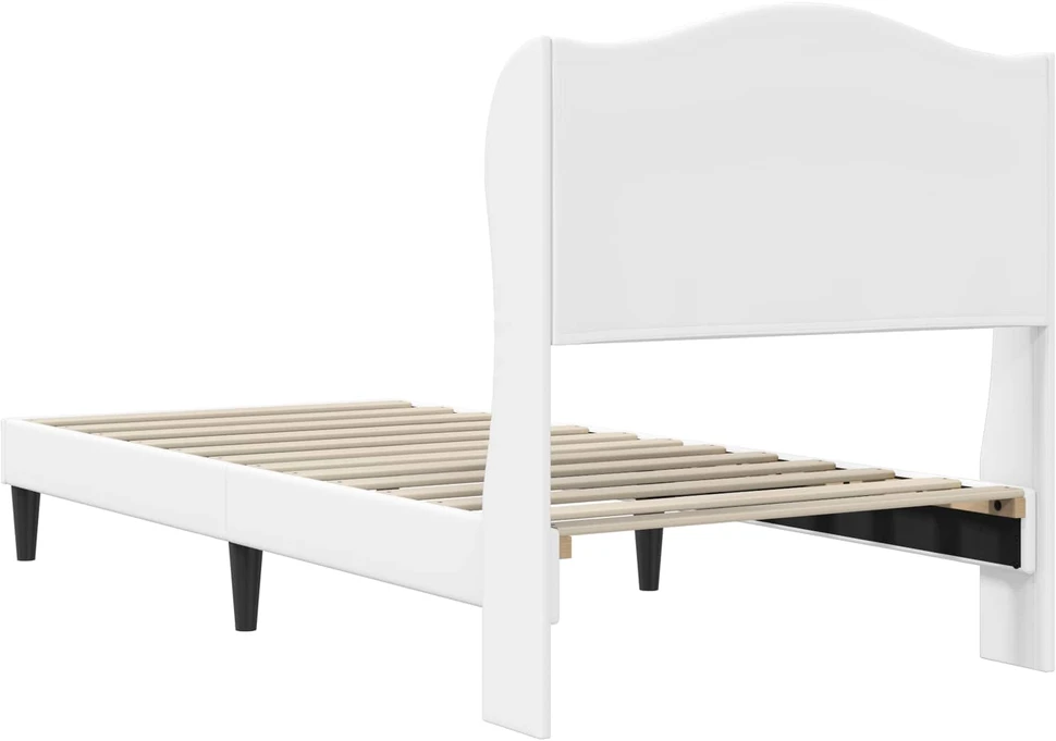 Lova Lovos rėmas su galvūgalio Balta 80 x 200 cm Dirbtinė oda