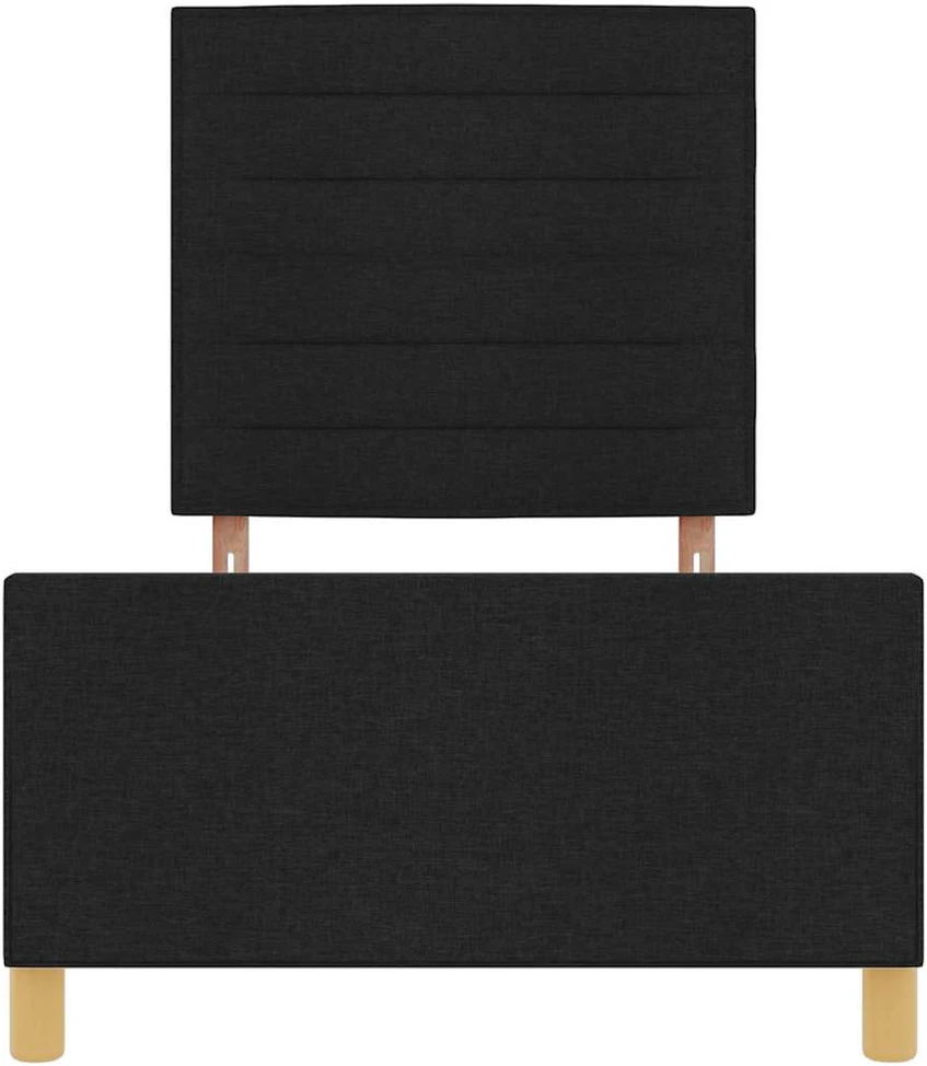 Lova Lovos rėmas su galvūgalio Juoda 100 x 200 cm audinys