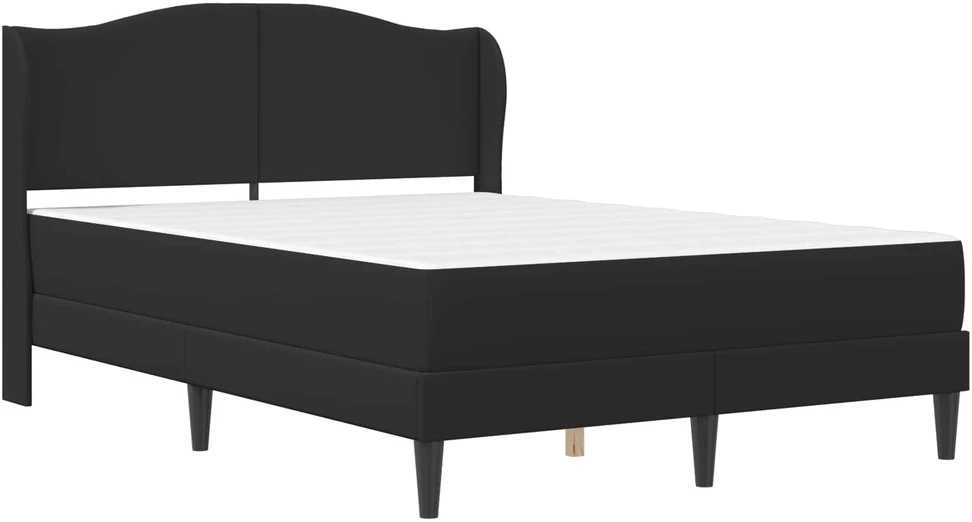Lova Lovos rėmas su galvūgalio Juoda 120 x 200 cm Dirbtinė oda