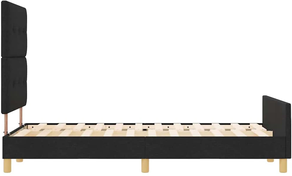 Lova Lovos rėmas su galvūgalio Juoda 120 x 200 cm audinys