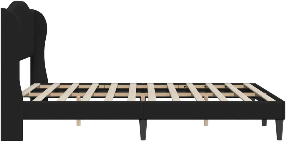 Lovos rėmas su galvūgalio Juoda 140 x 200 cm Dirbtinė oda