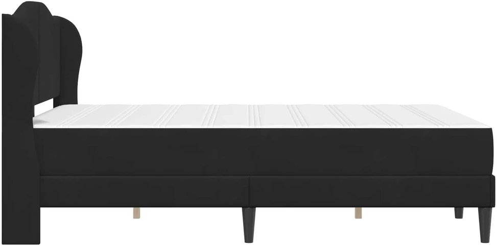 Lovos rėmas su galvūgalio Juoda 140 x 200 cm Aksomas
