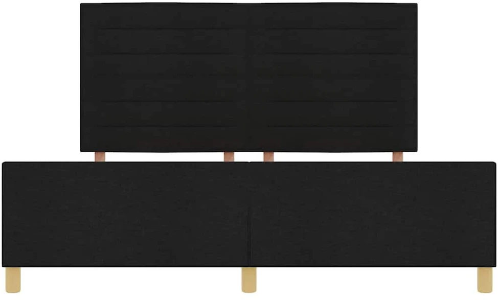 Lovos rėmas su galvūgalio Juoda 180 x 200 cm audinys