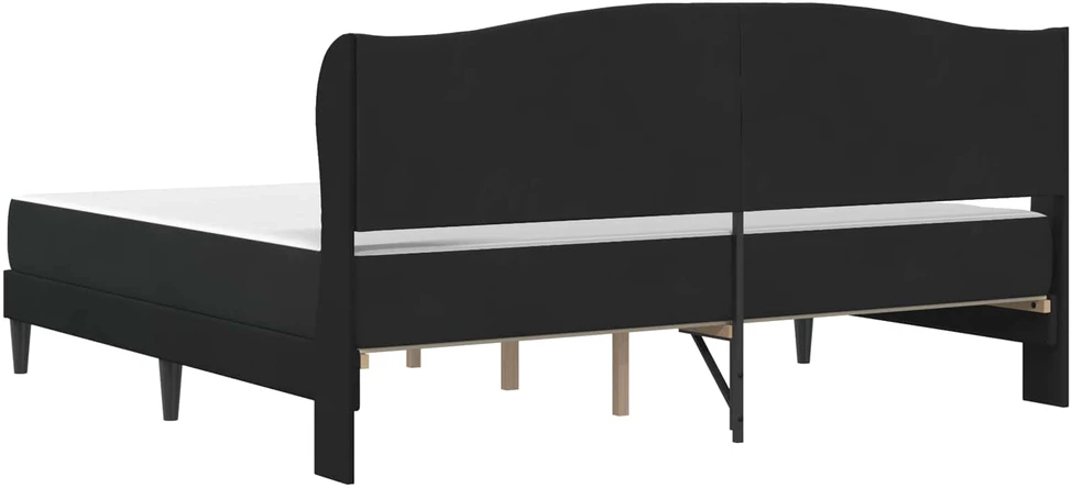 Lovos rėmas su galvūgalio Juoda 200 x 200 cm Aksomas