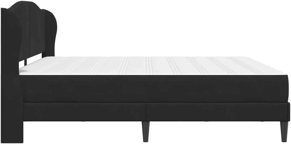 Lovos rėmas su galvūgalio Juoda 200 x 200 cm Aksomas