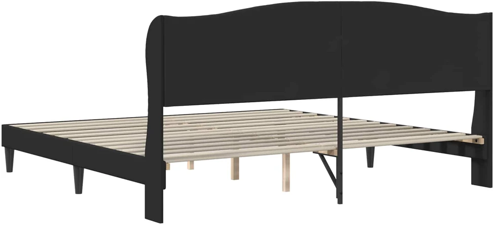 Lovos rėmas su galvūgalio Juoda 200 x 200 cm Dirbtinė oda