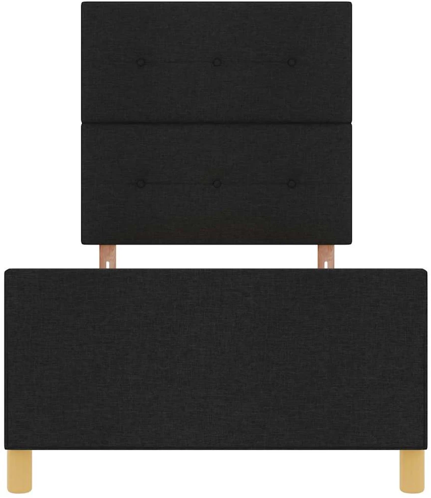 Lova Lovos rėmas su galvūgalio Juoda 90 x 200 cm audinys