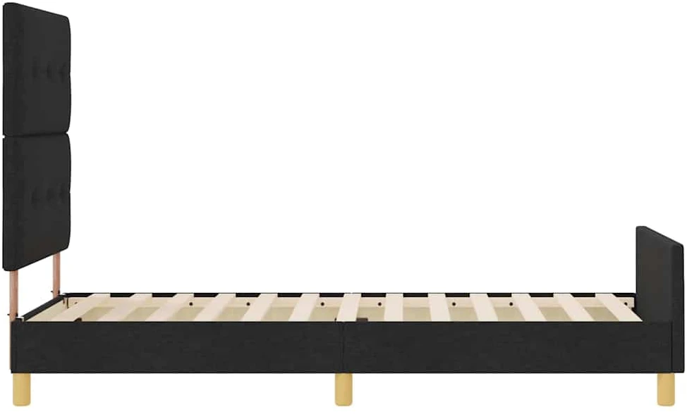 Lova Lovos rėmas su galvūgalio Juoda 90 x 200 cm audinys
