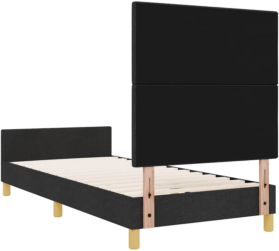 Lova Lovos rėmas su galvūgalio Juoda 90 x 200 cm audinys