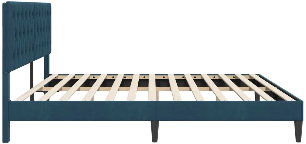 Lovos rėmas su galvūgalio Mėlyna 200 x 200 cm Aksomas