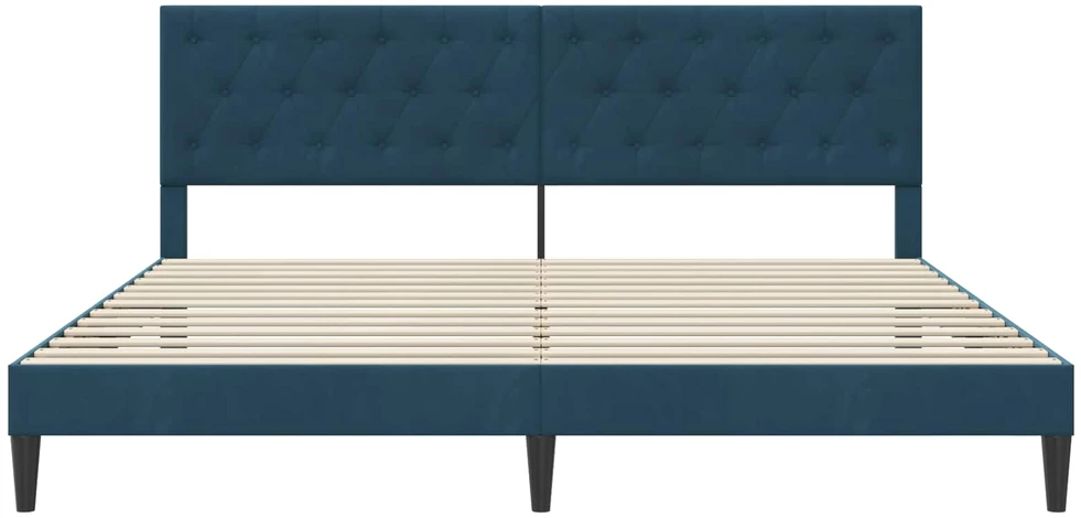Lovos rėmas su galvūgalio Mėlyna 200 x 200 cm Aksomas