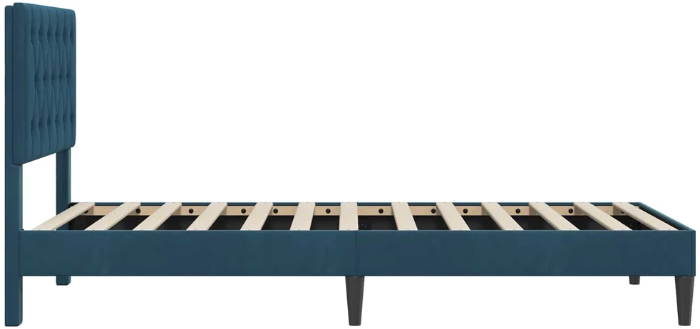 Lova Lovos rėmas su galvūgalio Mėlyna 90 x 200 cm Aksomas