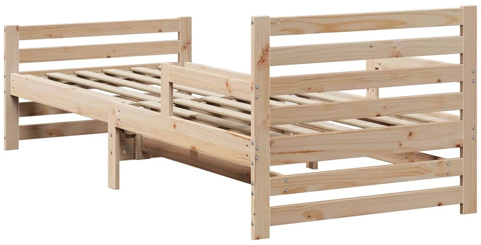 Lova Lovos rėmas su galvūgalio Ruda 80 x 200 cm Apdirbta mediena